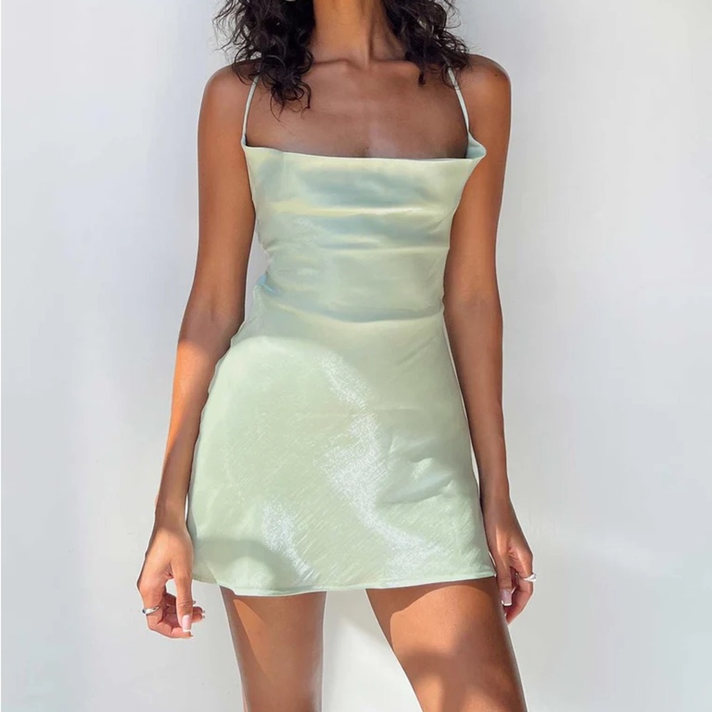 Princess Polly Light Green Celena Mini Dress
